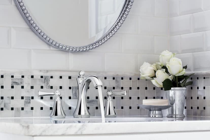 Moen Wynford Chrome Two-Handle Widespread High-Arc Bathroom Faucet with Lever Handles, Valve Required, T4520