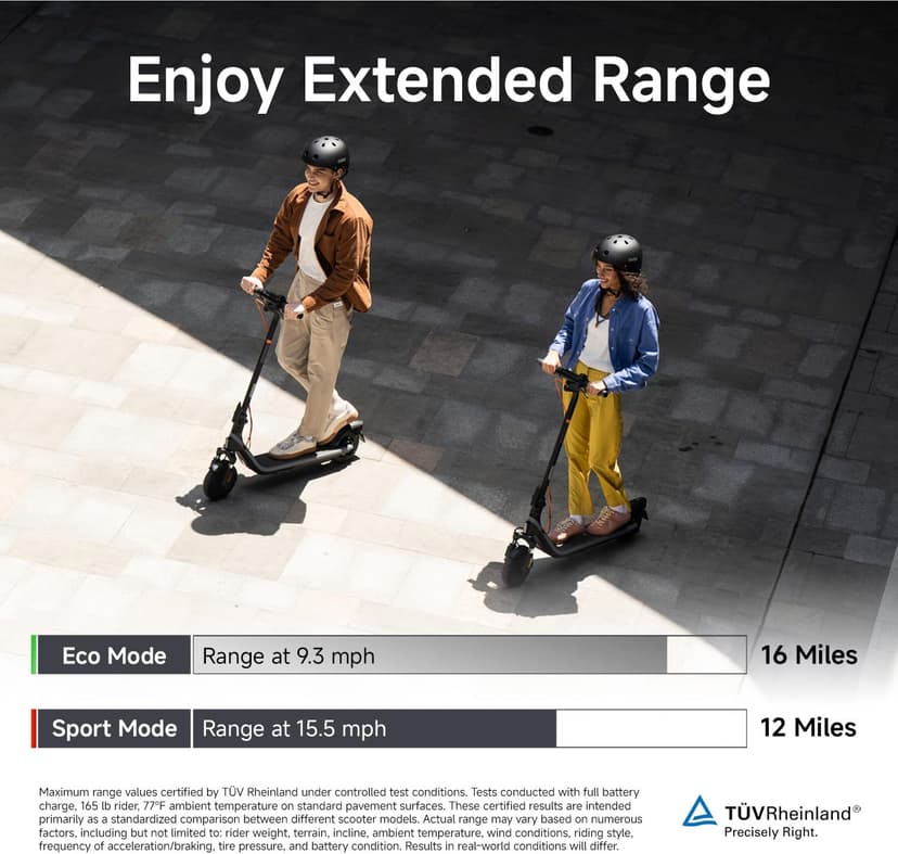 Segway Ninebot E2 Plus II/ E2 Pro Electric Scooter, 15.5 mph Top Speed, Front Suspension (E2P2 Only), Portable Kick Scooter for Adults, UL-2272 2271 Certified