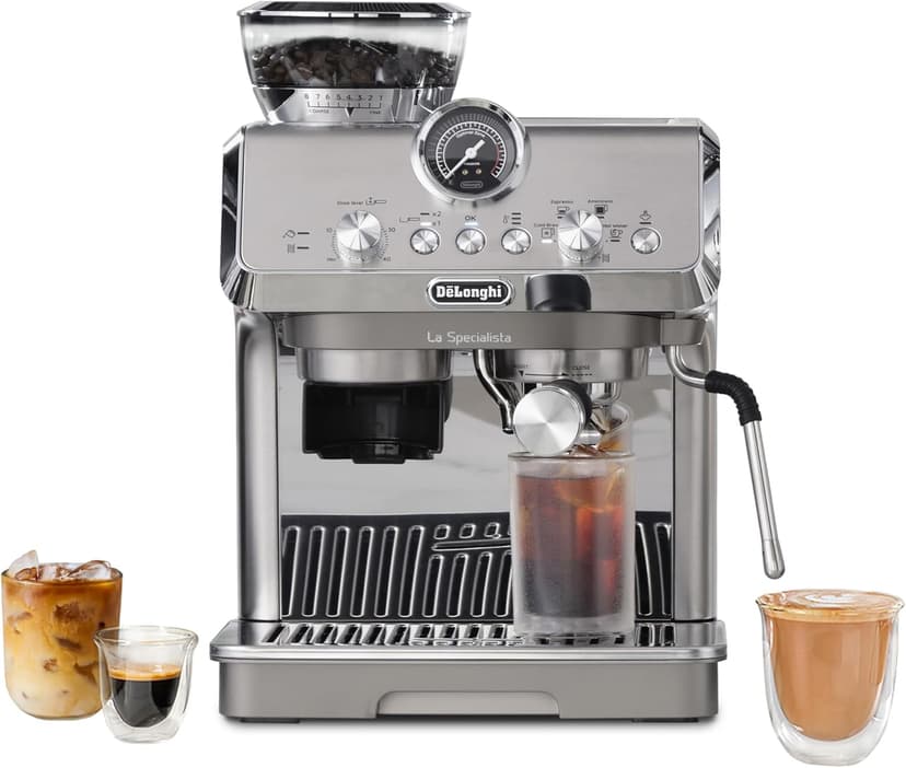 De'Longhi La Specialista Arte Evo Espresso Machine - Compact Cold Brew Coffee Maker with Grinder, Frother, Variable Temp Control & Tamping Tools - Home Barista Kit for Lattes, Cappuccinos, Iced Coffee