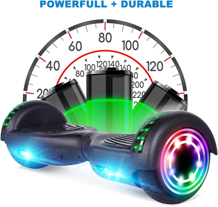 self balance scooter,6.5" Two-Wheel Self-Balancing Hover Board with Bluetooth Speakers and Fashion LED Lights for Kids and Adults