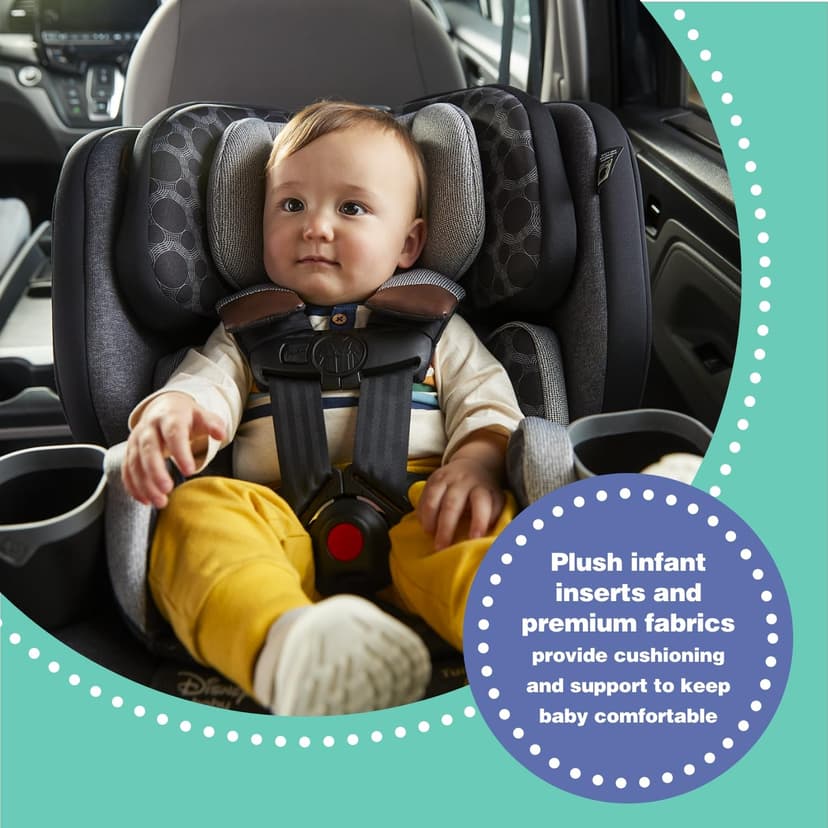Disney Baby Turn and Go 360 Rotating All-in-One Convertible Car Seat, Vintage Mickey Mouse