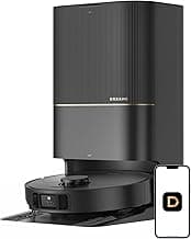 DREAME X40 Ultra Robotic Vacuum with Removable & Liftable Mop, 12,000Pa Suction, Side Brush Extensive Cleaning, 158°F Mop & Washboard Self Cleaning, Auto-Empty, Auto Refill, liftable Brushes