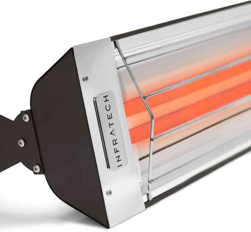 Infratech WD-6024 BL Stainless Steel 61.25” Dual Element Fixture 6000 Watt, 240 Volt, Black Finish