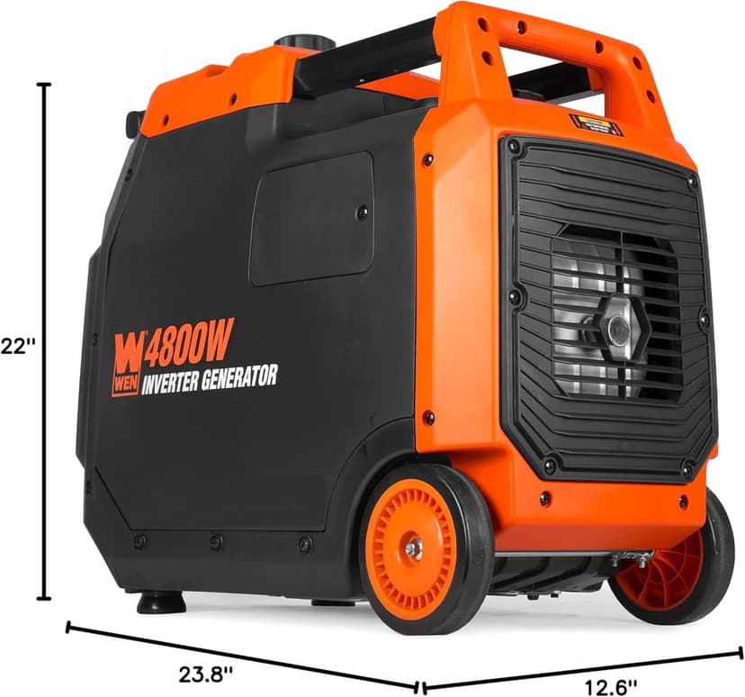WEN 4800-Watt Portable Inverter Generator, RV-Ready, Quiet and Lightweight with Fuel Shut Off (56477i)