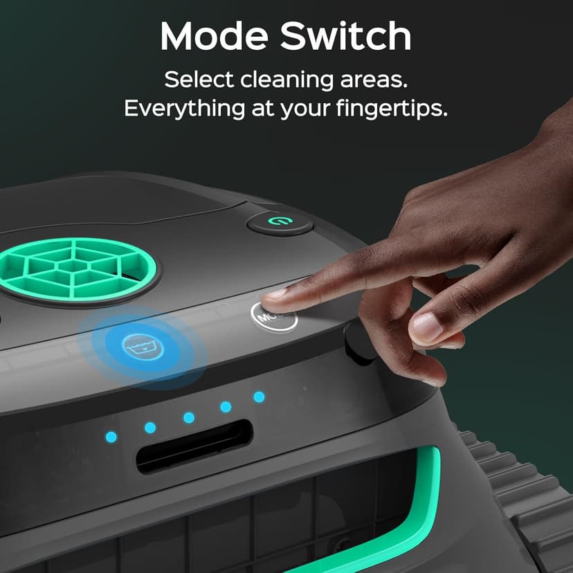 WYBOT S2 Cordless Robotic Pool Cleaner, Smart Navigation Inground Pool Vacuum Lasts 180 Mins, Wall Climbing & Waterline Cleaning for Pools up to 3229 Sq.ft, Switch/App Mode, Dual Filtration
