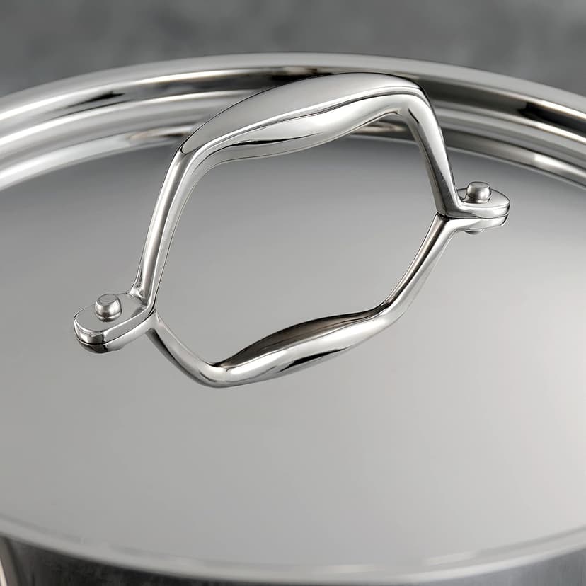 Tramontina Tri-Ply Clad Stainless Steel 12-Piece Cookware Set with Lids, Pots and Pans Kitchen Set, Induction-Ready, Dishwasher-Safe, NSF-Certified, Made in Brazil
