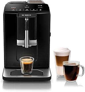 Bosch 300 Series Fully Automatic Espresso Machine – In-Cup Frother, OneTouch Milk Drinks, 5 Drink Options, Ceramic Grinder, Easy Clean & Descale, in Black