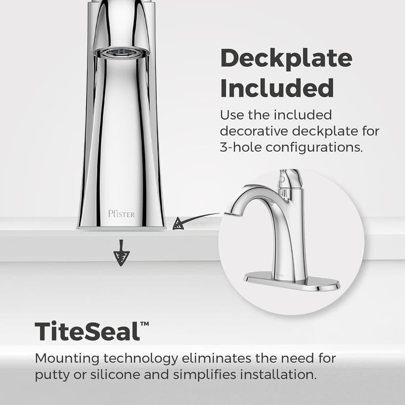 Pfister Willa Bathroom Sink Faucet, Single Control, 1-Handle, Single Hole, NSF Certified, Polished Chrome Finish, LF042MALCC