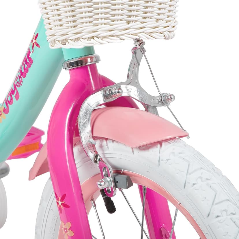 JOYSTAR Unicorn Kids Bike for Girls Ages 2-9 Years Old, 12 14 16 18 Inch Kids Bike with Training Wheels, Doll Seat, Streamers and Basket, Toddler Girls Bike, Multiple Colors