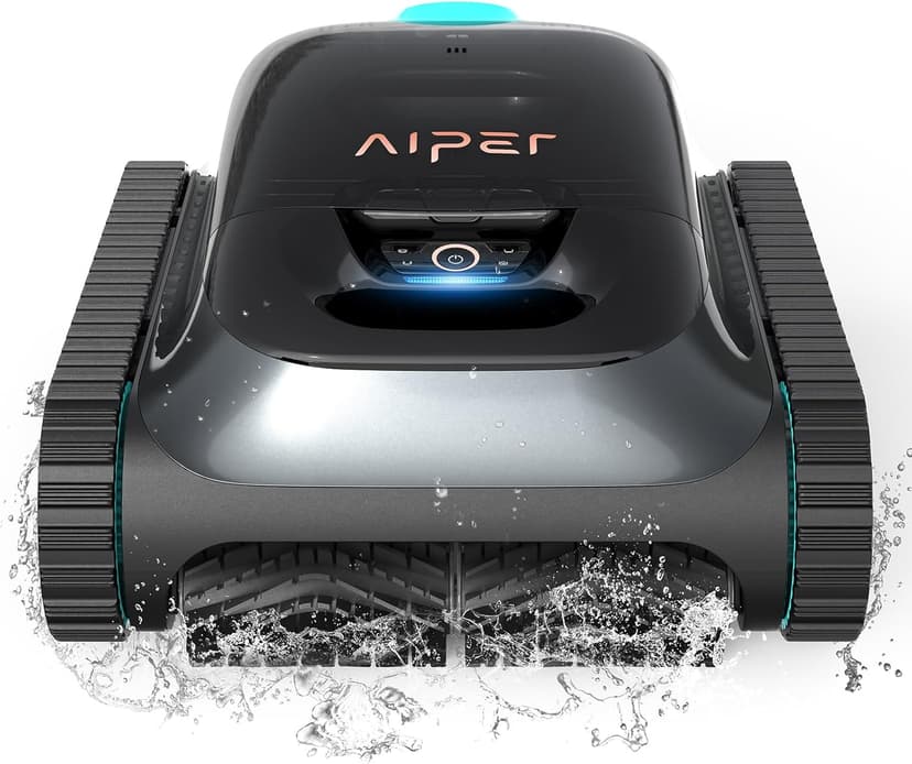 AIPER Scuba S1 Cordless Robotic Pool Cleaner, Wall & Waterline & Floor Cleaning, Smart Navigation, Superior Mobility, Four Cleaning Modes, for Inground Pools up to 1600 sq.ft (Renewed)