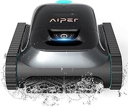 AIPER Scuba S1 Cordless Robotic Pool Cleaner, Wall & Waterline & Floor Cleaning, Smart Navigation, Superior Mobility, Four Cleaning Modes, for Inground Pools up to 1600 sq.ft (Renewed)