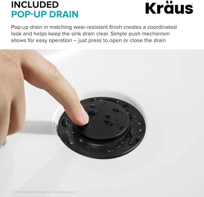 KRAUS Indy Bathroom Faucet for Vessel Sink in Matte Black, KVF-1410MB