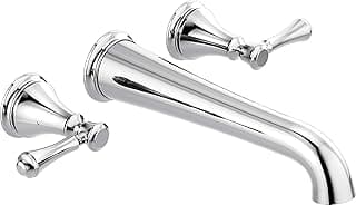 DELTA Faucet Traditional Wall-Mounted Tub Filler - T5797-WL - Classic Bathtub Faucet & Handles - Bathroom Fixtures - Chrome (Valve Sold Separately)