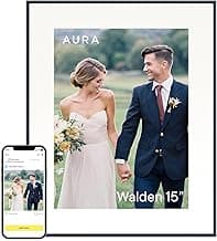 AURA Walden 15" WiFi Digital Picture Frame | Wirecutter's Best Digital Frame for Gifting | Send Photos from Your Phone | Quick, Easy Setup in Aura App | Free Unlimited Storage | Ink with White Mat