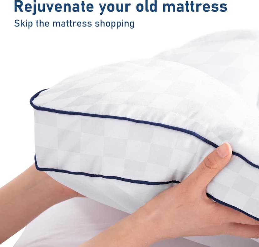 Full Mattress Topper Extra Thick Pillowtop Cooling Mattress Topper Plush Mattress Pad Cover Protector with 8-21 Inch Deep Pocket 3D Snow Down Alternative Fill White