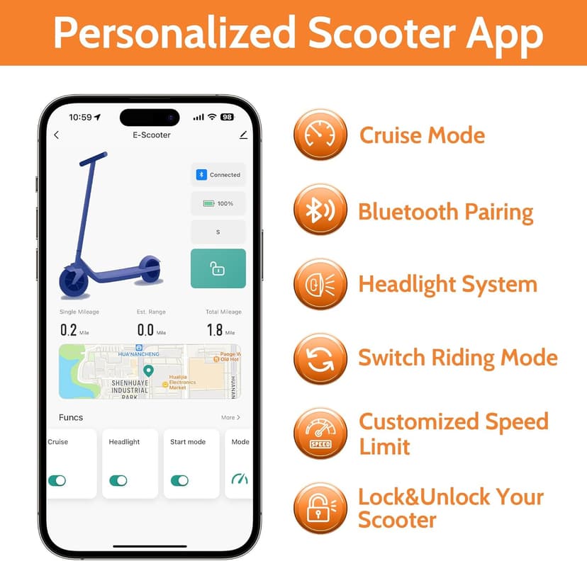MAXSHOT Electric Scooter Adults & Big Kids, 350W Powerful Motor, Top Speed 16/19MPH, 12/16/19/21Miles Range, 8.5" Solid Tires Folding Commuter Escooter with Dual Suspension for Commuting, APP Control