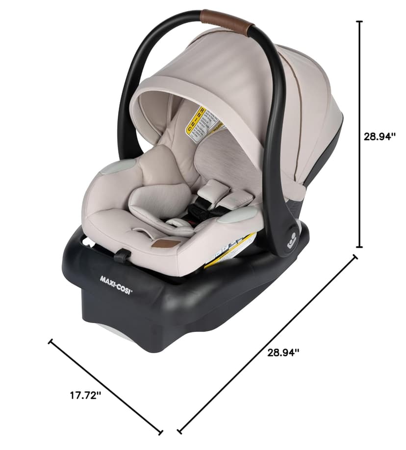 Maxi-Cosi Mico Luxe Infant Car Seat with Base, Rear Facing Car Seat for Babies, Baby Carseat 4-30 lbs, Baby Car Seats, Infant Car Seats, New Hope Tan