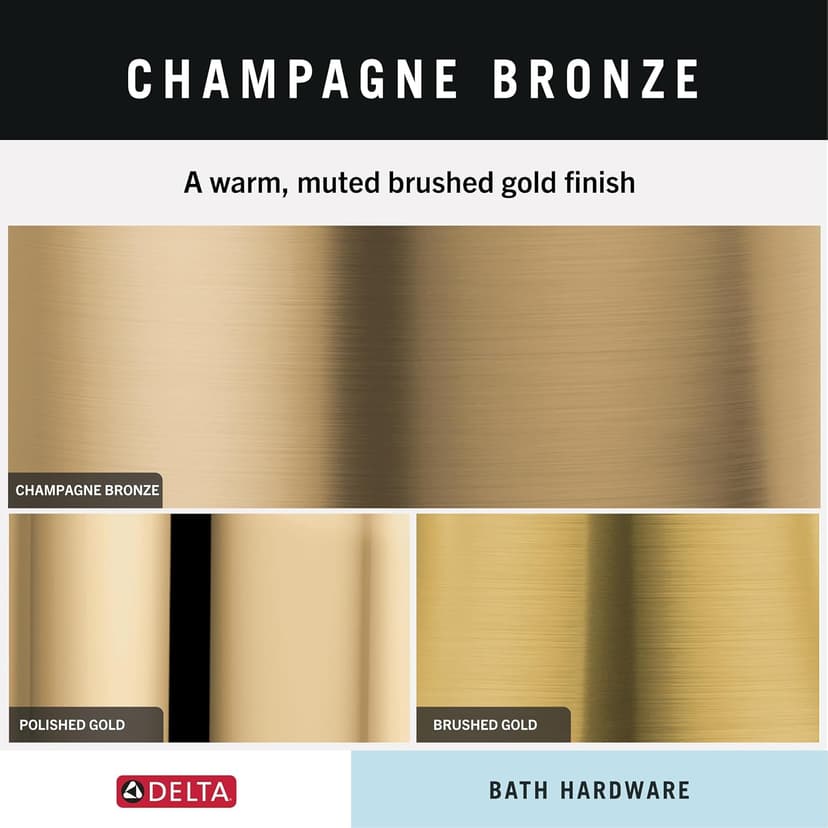 Delta Faucet 78908-CZ Tetra Hand Towel Bar, 8", Champagne Bronze