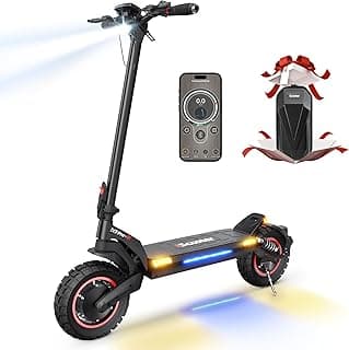 iScooter Electric Scooter, 40/43/50 Miles Long Range & 28/38 MPH Top Speed E Scooter, 10/11/12" Offroad Pneumatic Tire Scooter for Adults with Turn Signals, Double Braking Systems, APP and Storage Bag