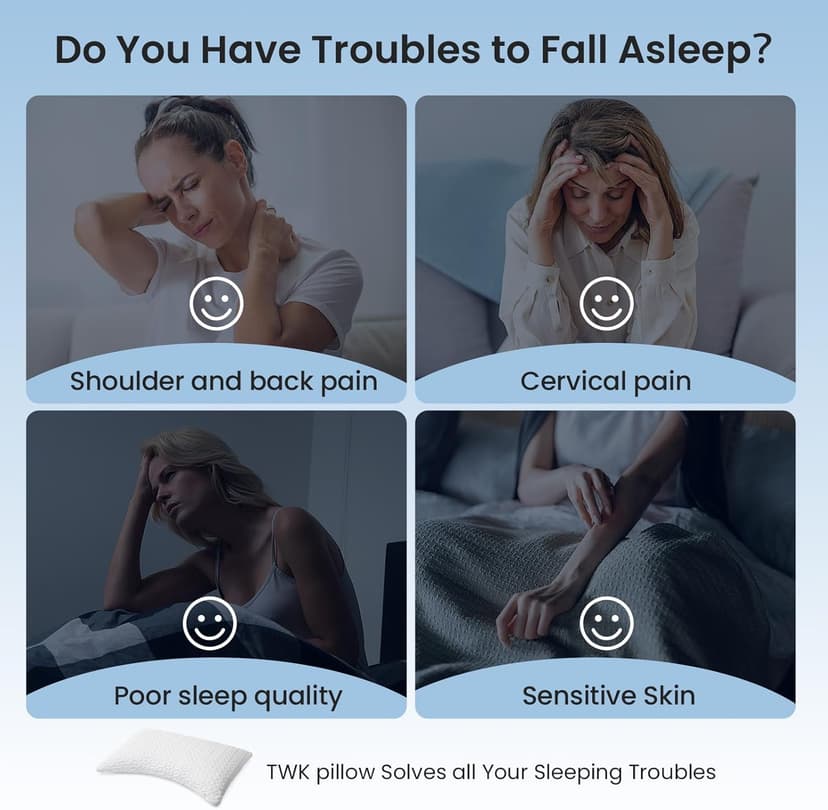 Original Adjustable Bed Pillow for Sleeping, Good for Side, Back & Stomach Sleeper with Washable Removable Cover, Additional Foam Fill Included