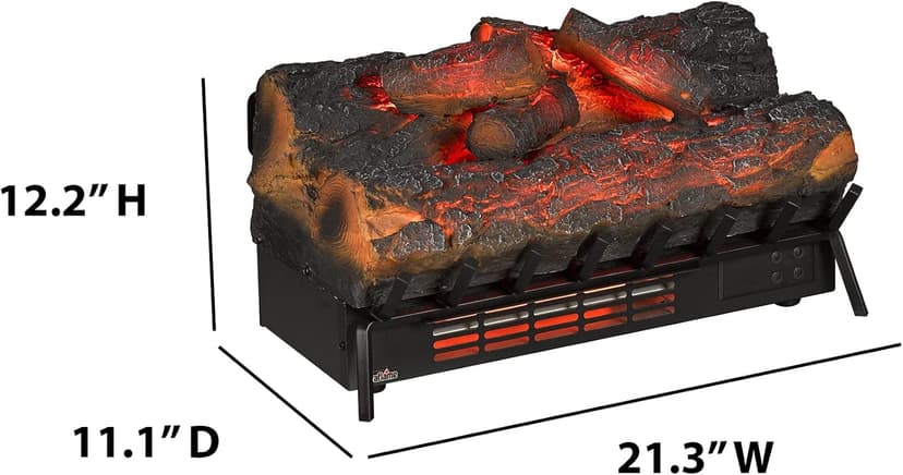 duraflame Electric Log Set 1,000 Sq Ft Heater, Faux Logs Insert with Infrared Flames for Existing Fireplaces, Remote Control Included