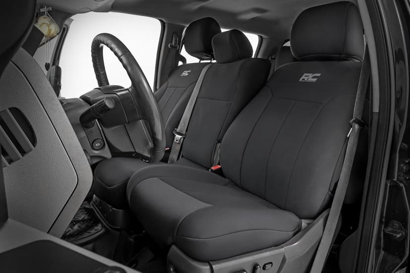 Rough Country Neoprene Seat Covers for Ford F-250/F-350 Super Duty (2011-2016) - Waterproof & UV Resistant, Foam Padded, Front & Rear Seat Cover Set