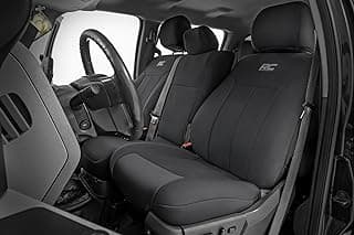 Rough Country Neoprene Seat Covers for Ford F-250/F-350 Super Duty (2011-2016) - Waterproof & UV Resistant, Foam Padded, Front & Rear Seat Cover Set