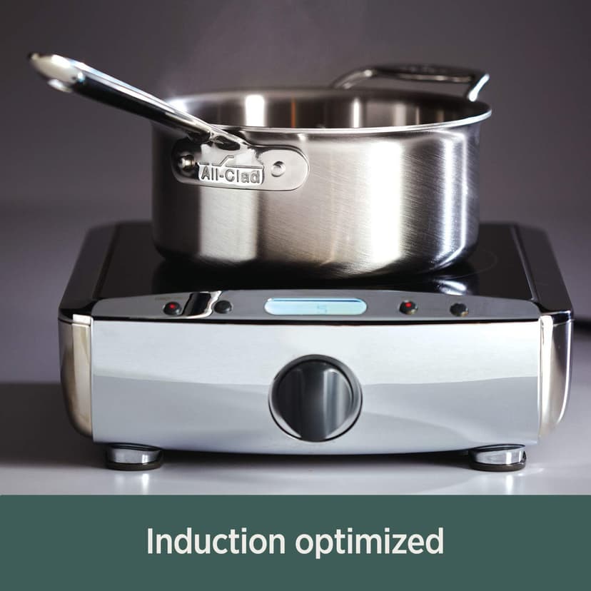 All-Clad D5 Brushed 5 Ply Stainless Steel Cookware Set 10 Piece w/ Frying Pans, Pots and Pans Set, Induction, Oven Broiler Safe 600F, Silver