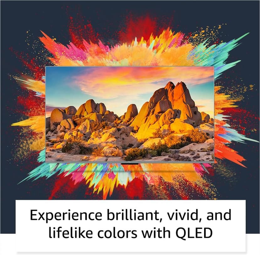 Amazon Fire TV 75" Omni QLED Series 4K UHD smart TV, Dolby Vision IQ, Fire TV Ambient Experience, local dimming, hands-free with Alexa