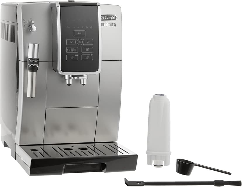 De'Longhi America Dinamica Fully Automatic Coffee and Espresso Machine with Premium Adjustable Frother, Stainless Steel, ECAM35025SB