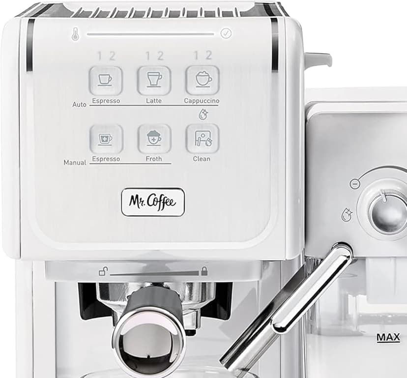 Mr. Coffee One-Touch CoffeeHouse - Espresso, Cappuccino, and Latte Maker, with Easy Serving Espresso (ESE) Pod compatibility - White