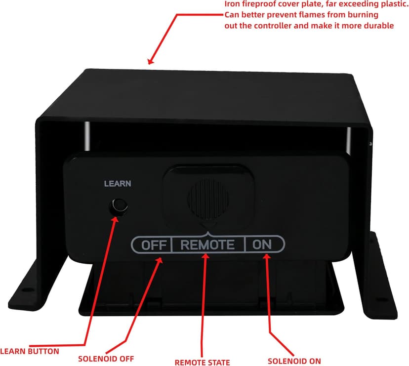 18-24 Inch Ventless Fireplace Logs Set with Remote Control, Only Used for Natural Gas,Heats up to 36000 BTU (Liquid Propane Fireplace Black Oak, 18Inch)
