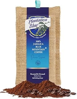 PREMIUM PLANTATION BLUE TRADITION CLASS EXPERIENCE 100% Jamaica Blue Mountain Coffee Medium Roasted and Ground (16oz)
