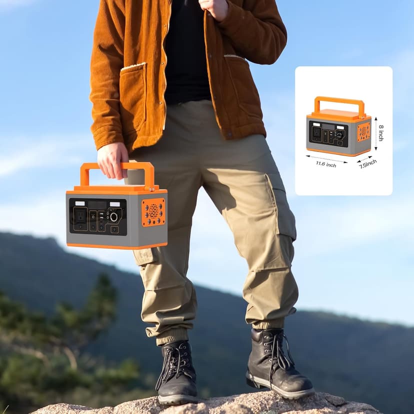 Panana Portable Power Station 500W (Peak 1000W), 499.5Wh Solar Generator with USB-C PD Output, AC Outlet Backup Lithium Battery Power Supply for Outdoor Camping Hunting RV Emergency