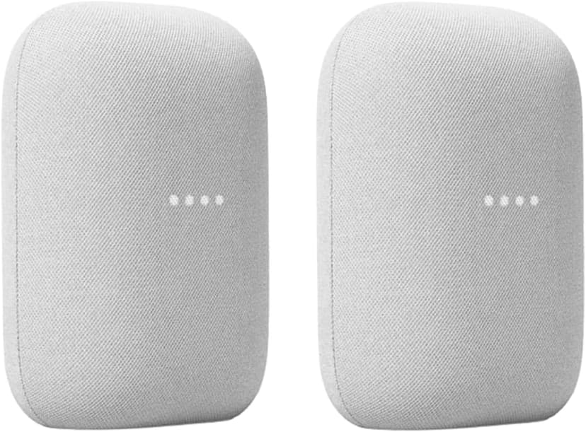 Google Audio (2-Pack) Smart Speakers – Wireless Bluetooth & Wi‑Fi Home Speaker Bundle with Powerful Stereo Sound, Multi-Room Audio Assistant Voice Control