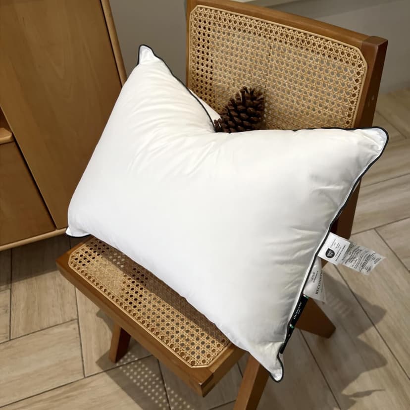 Premium White Goose Down Pillows - 550+ Fill Power - Soft and Support Down Bed Pillow for Sleeping - Hotel Bed Pillows for Back,Side,Stomach Sleepers,Standard (1 Pack,20" x 26")