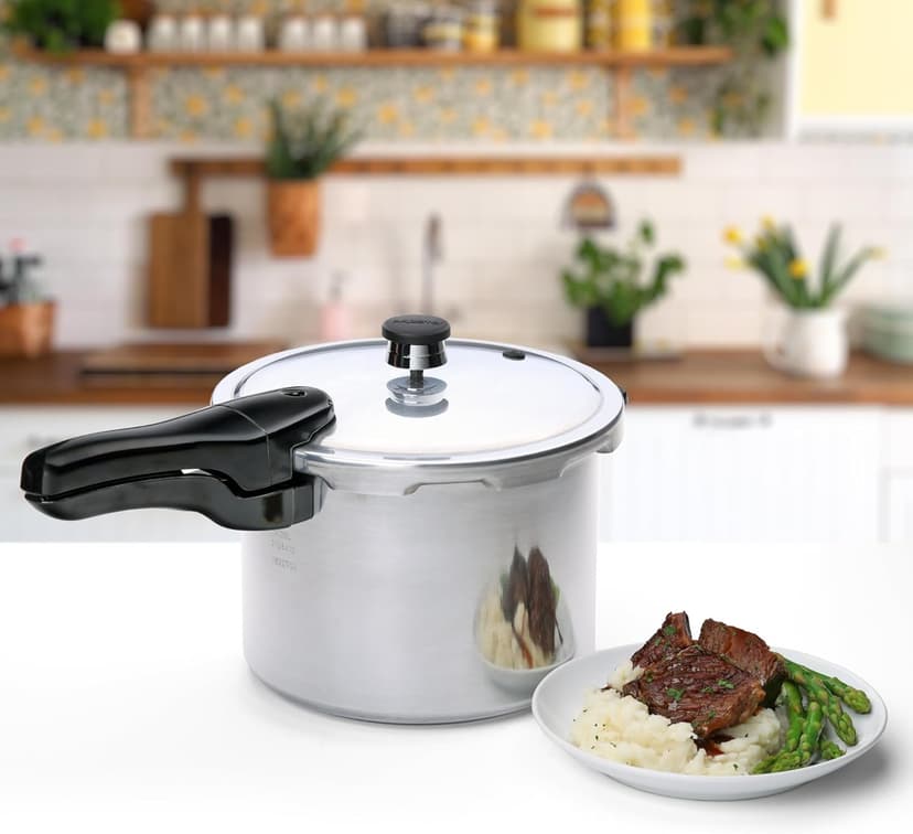 Presto 01264 6-Quart Aluminum Pressure Cooker, Silver