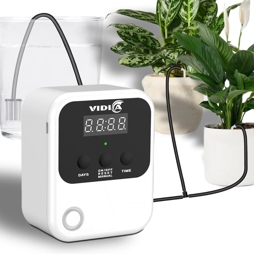 Automatic Plant Watering Indoor Devices for 15 Potted Plants, Indoor Plant Watering System, Automatic Plant Waterer Drip Irrigation System with Programmable Timer for Indoor/Outdoor Use