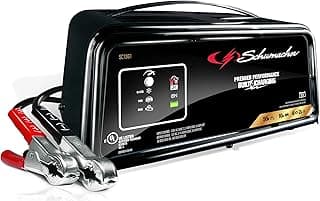 Schumacher Electric 50A 12V Car Battery Charger, Engine Starter & Maintainer - Fully Automatic Battery Charger for Cars, Trucks & RVs - 6A Charge/ 2A Maintain & 10A Boost Modes - SC1361