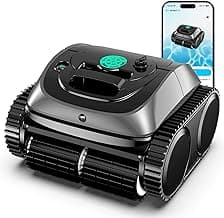 WYBOT C1 Robotic Pool Vacuum for Inground Pools, 150min Runtime Cordless Pool Cleaner up to 1,614Sq.ft, Wall & Waterline Cleaning, 4-in-1 Smart Navigation, App Support