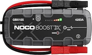 NOCO Boost X GBX155: 4250A UltraSafe Jump Starter – 12V Lithium Battery Booster Pack, Portable Jump Box, Power Bank & Jumper Cables - for 6.5L Gas and 4.0L Diesel Engines