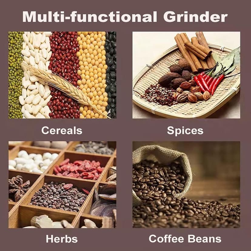 Professional Manual Grain Grinder, Hand Crank Grain Mill, 304 Stainless Steel Wheat Grinder, Wooden Handle Corn Grinder Hand Crank, Manual Coffee Grinder