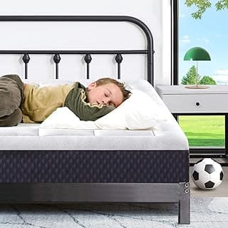 5 Inch Twin Mattress for Kids Adults Single Bed, Breathable Gel-Memory Foam Plus Pillowtop Mattress in a Box for Pressure Relief, CertiPUR-US Certified, Fiberglass-Free