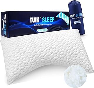 Original Adjustable Bed Pillow for Sleeping, Good for Side, Back & Stomach Sleeper with Washable Removable Cover, Additional Foam Fill Included