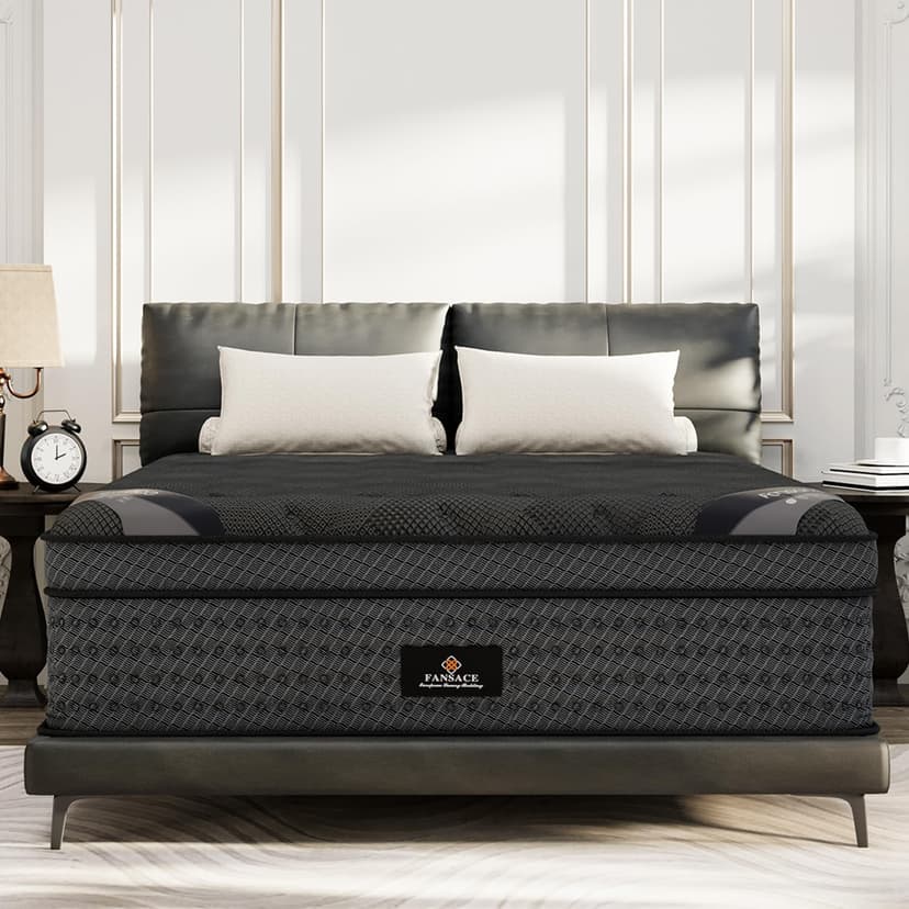 Queen Size Mattress, 14 Inch Deluxe Hybrid Queen Mattress in a Box, Medium Firm Mattresses With Gel Memory Foam & Pocket Springs, Pressure Relief, Cooling, Extra Edge Support [Upgraded Support]