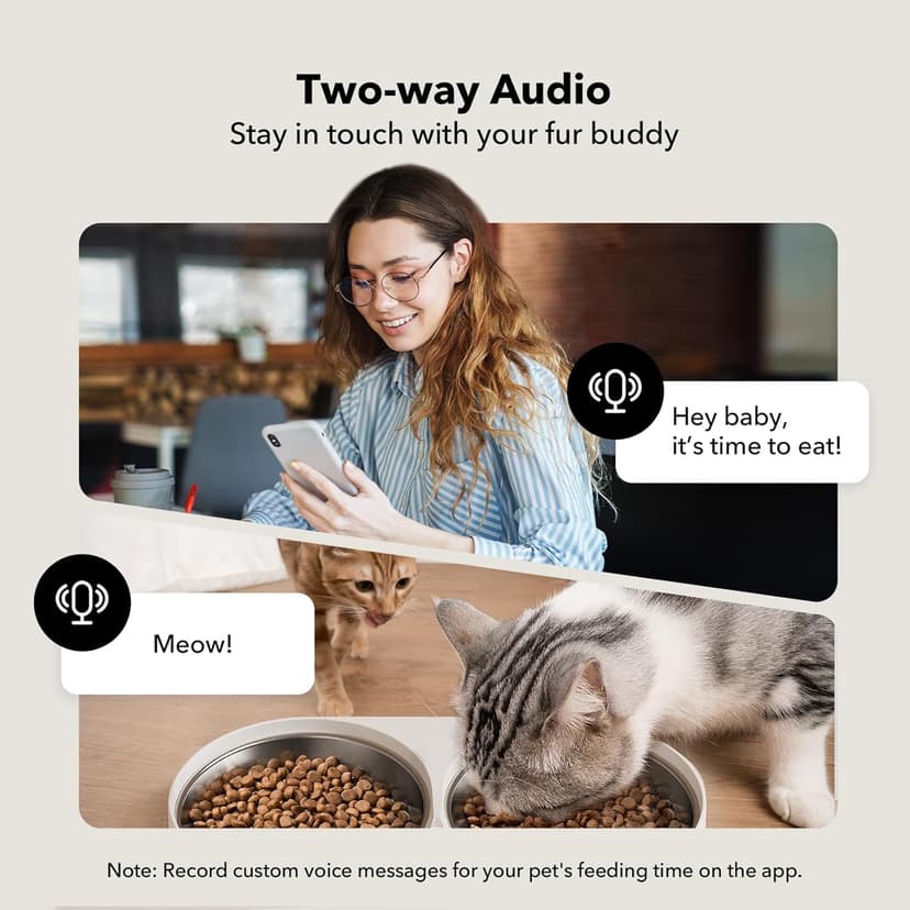 PETLIBRO Automatic Cat Feeder with Camera for Two Cats, 1080P HD Video with Night Vision, 5G WiFi Pet Feeder with Phone APP Control, 2-Way Audio for Cat & Dog, Low Food & Motion & Sound Alerts