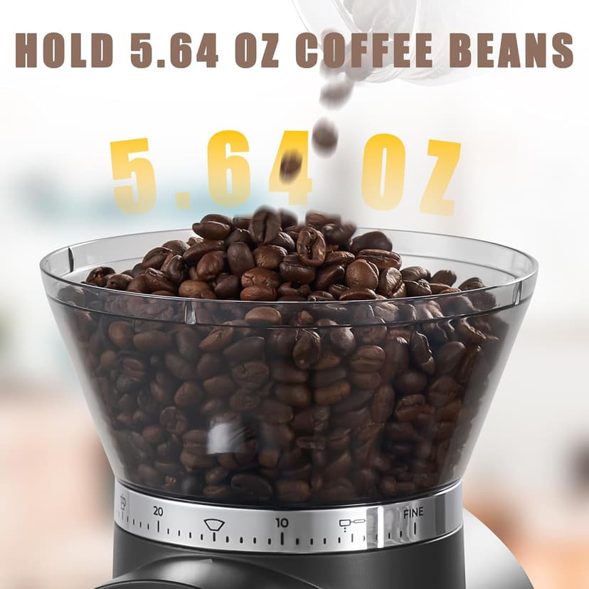 Burr Coffee Grinder Electric, Adjustable Touchscreen Burr Mill with 30 Grinding Settings, Automatic Coffee Beans Grinder for Home Use, 2-12 Cups