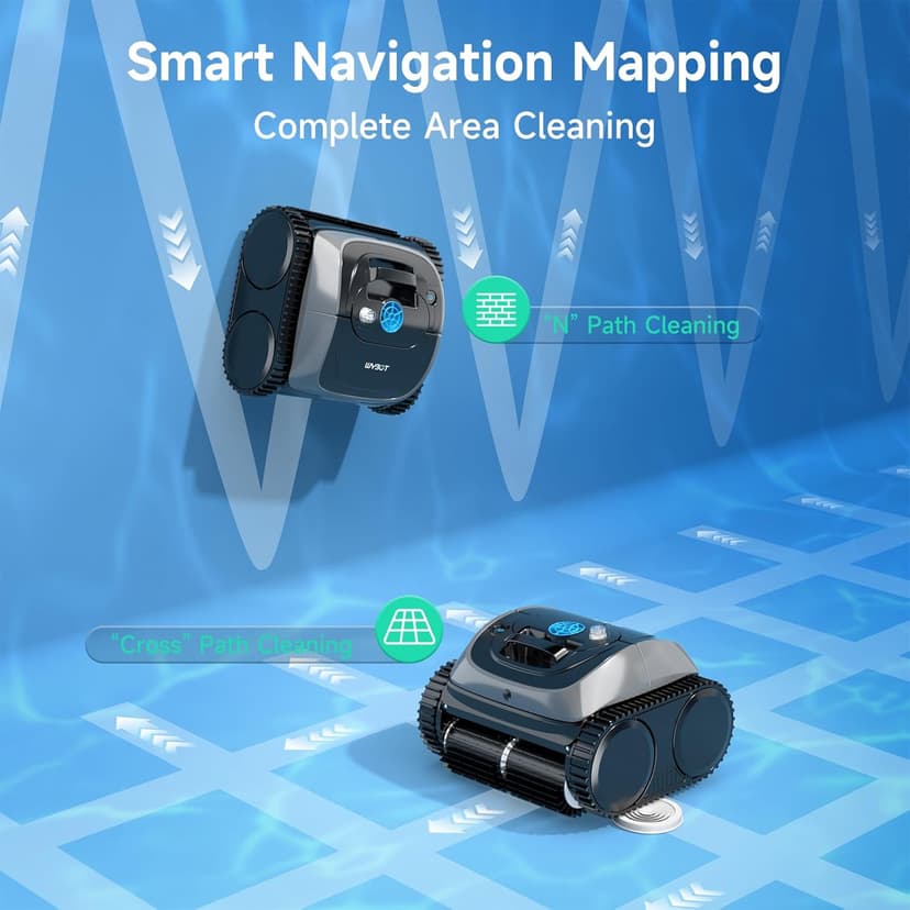 (2025 Upgrade) WYBOT C1 Pool Robot Vacuum for Inground Pools, 4-in-1 Cordless Robotic Pool Cleaner Lasts 150min, Triple-Motor up to 1,614 Sq.ft, Smart APP Support, Auto Wall & Waterline Cleaning