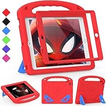Kids Case for iPad 9th/8th/7th Generation (iPad 10.2 inch 2021/2020/2019), Shockproof Case with Screen Protector (Red)