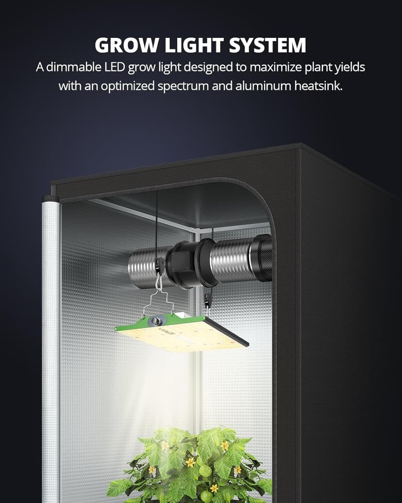 VIPARSPECTRA P1000 LED Grow Light for Seed Starting Vegetables Bloom, Dimmable Plant Lights Dimming Daisy Chain Grow Lights for Indoor Plants Full Spectrum for 3x3/2x2 Grow Tent